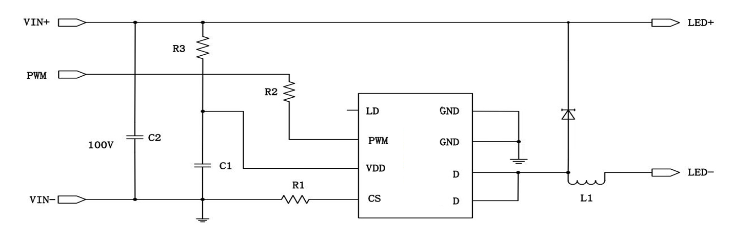高輝度共陽開關降壓恒流芯片